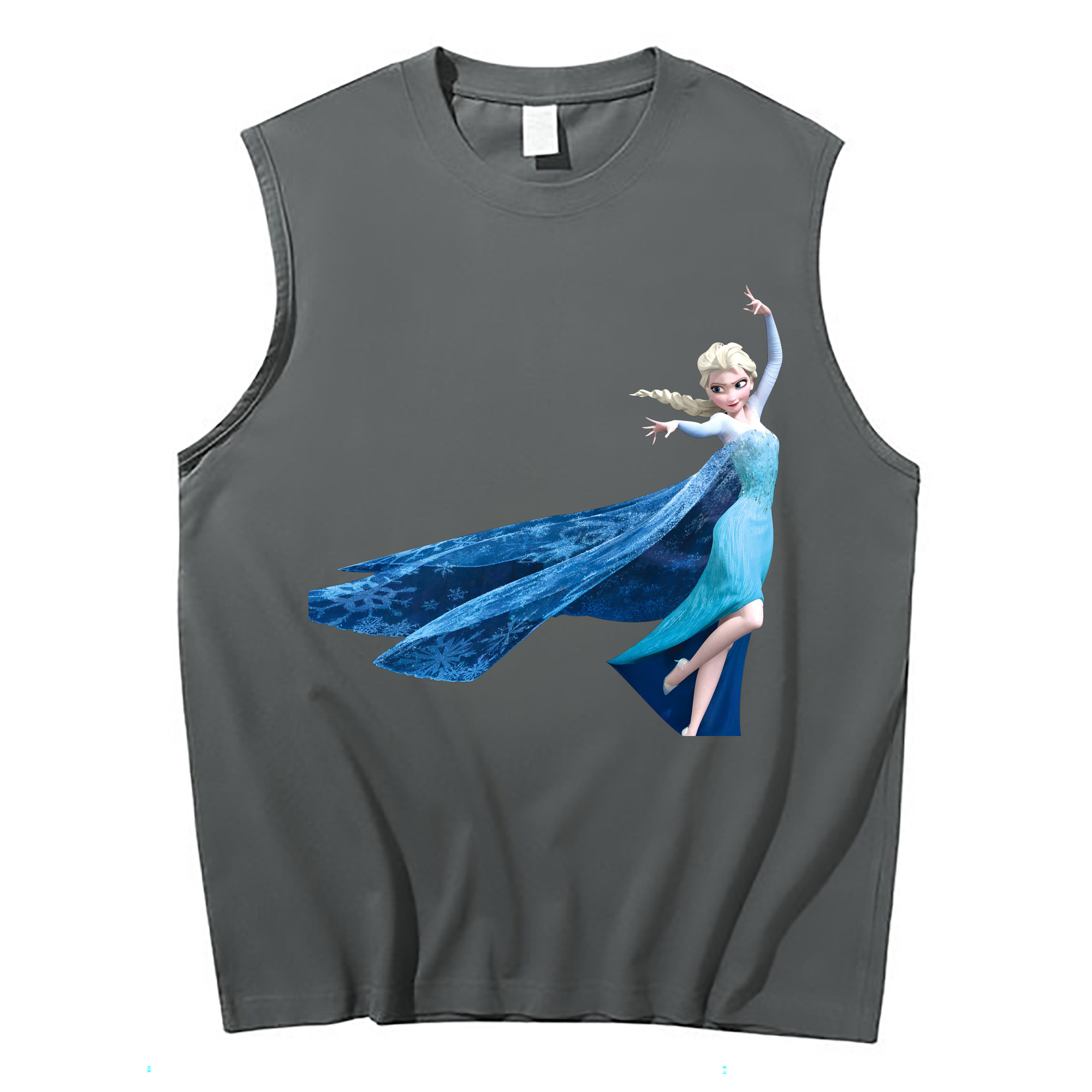 （画像用） アナと雪の女王 アンナ エルサ Frozen Anna Elsa コットン100％タンクトップ（フロントプリント）